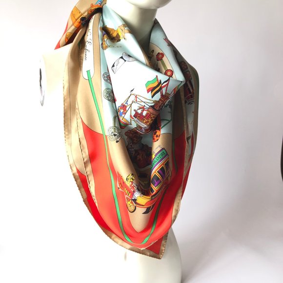 Hermes Authentic Les Clefs De Notre Enfance Scarf - Picture 9 of 11